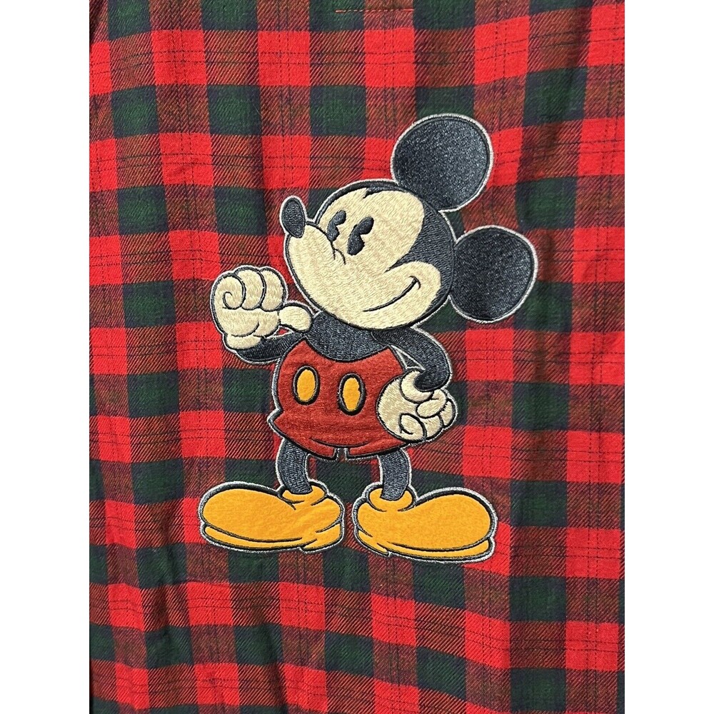 Vintage‎ Disney Store Plaid Flannel Pjs Mickey Mouse Nightgown Womens Small NWT - Picture 4 of 9